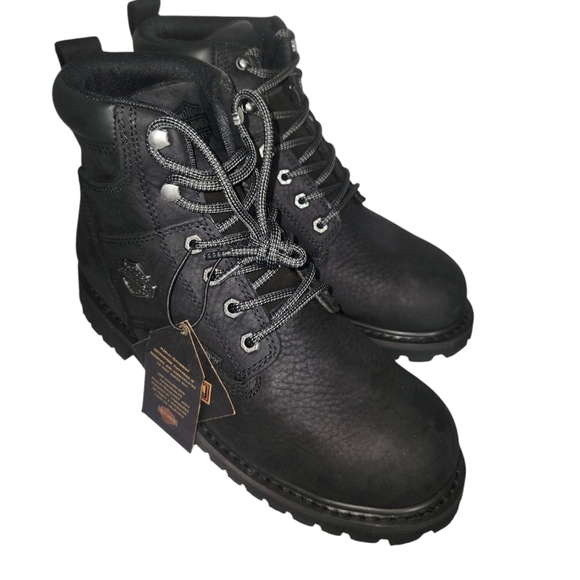 New Men's Harley-Davidson Gavern Waterproof Leather Motorcycle Casual Boot 10 - Picture 2 of 6